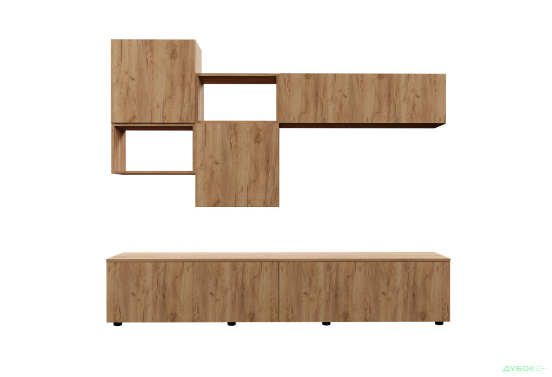 Зображення 3 - Вітальня Viant ВТ-8 з навісними полицями 180 см, дуб тахо