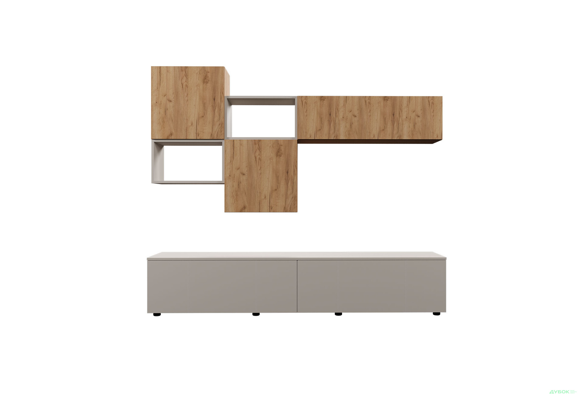 Изображение 3 - Гостиная Viant ВТ-8 с навесными полками 180 см, дуб тахо / кашемир