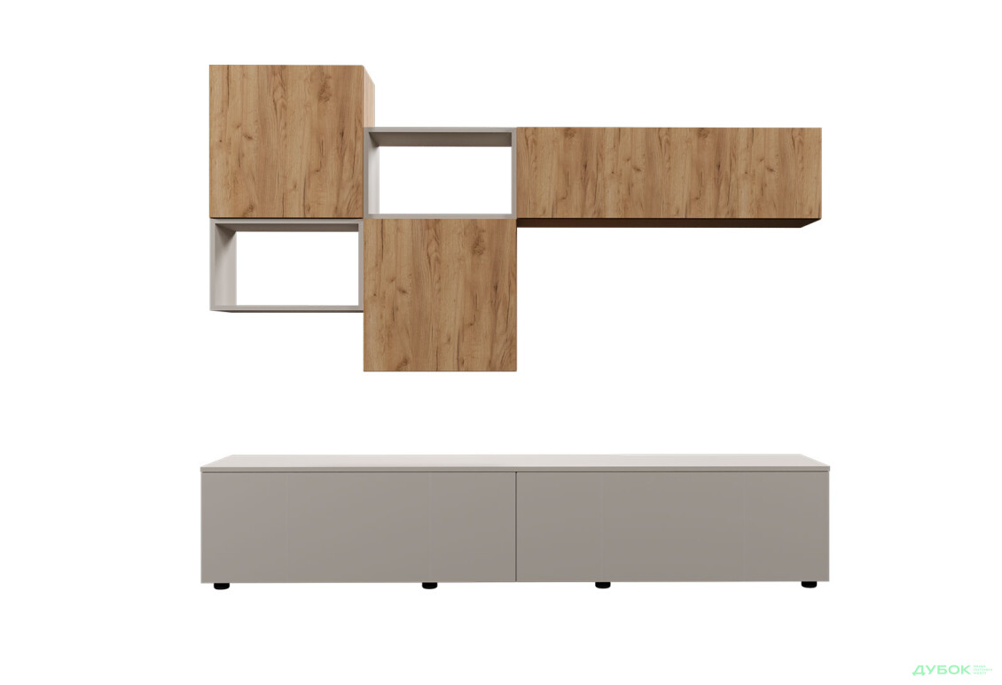 Изображение 3 - Гостиная Viant ВТ-8 с навесными полками 180 см, дуб тахо / кашемир