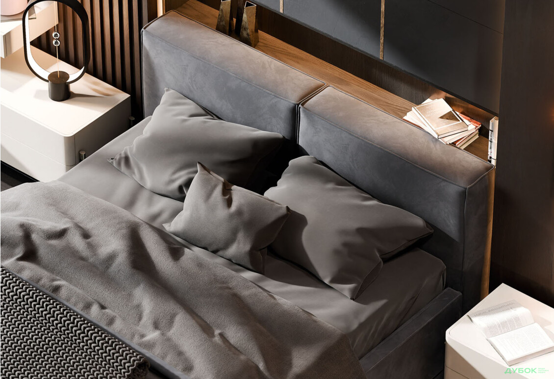 Зображення 2 - Ліжко-подіум Світ Меблів Ванесса 4, 180х200 см підйомне, велюр Багіра 35