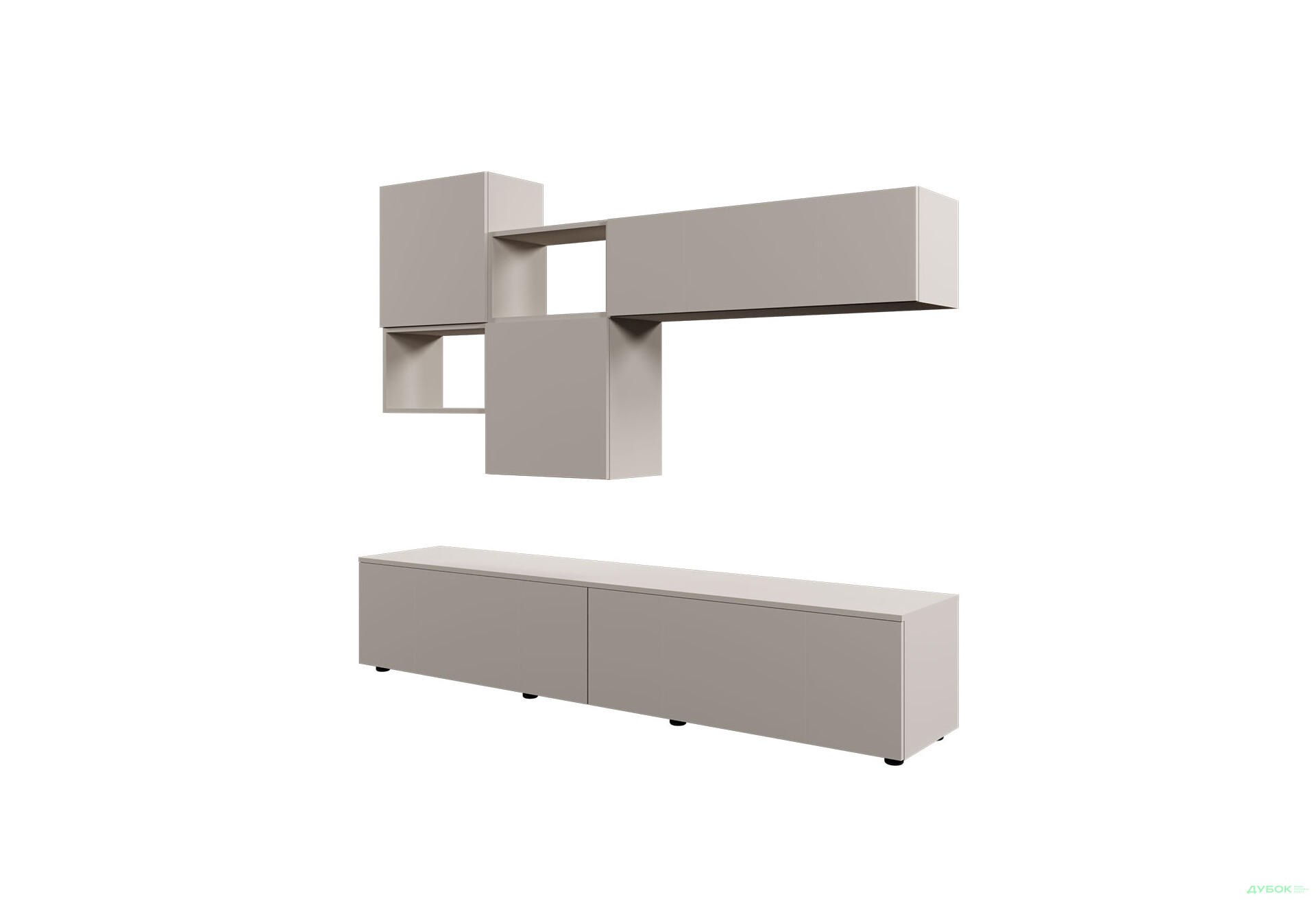 Зображення 2 - Вітальня Viant ВТ-8 з навісними полицями 200 см, кашемір