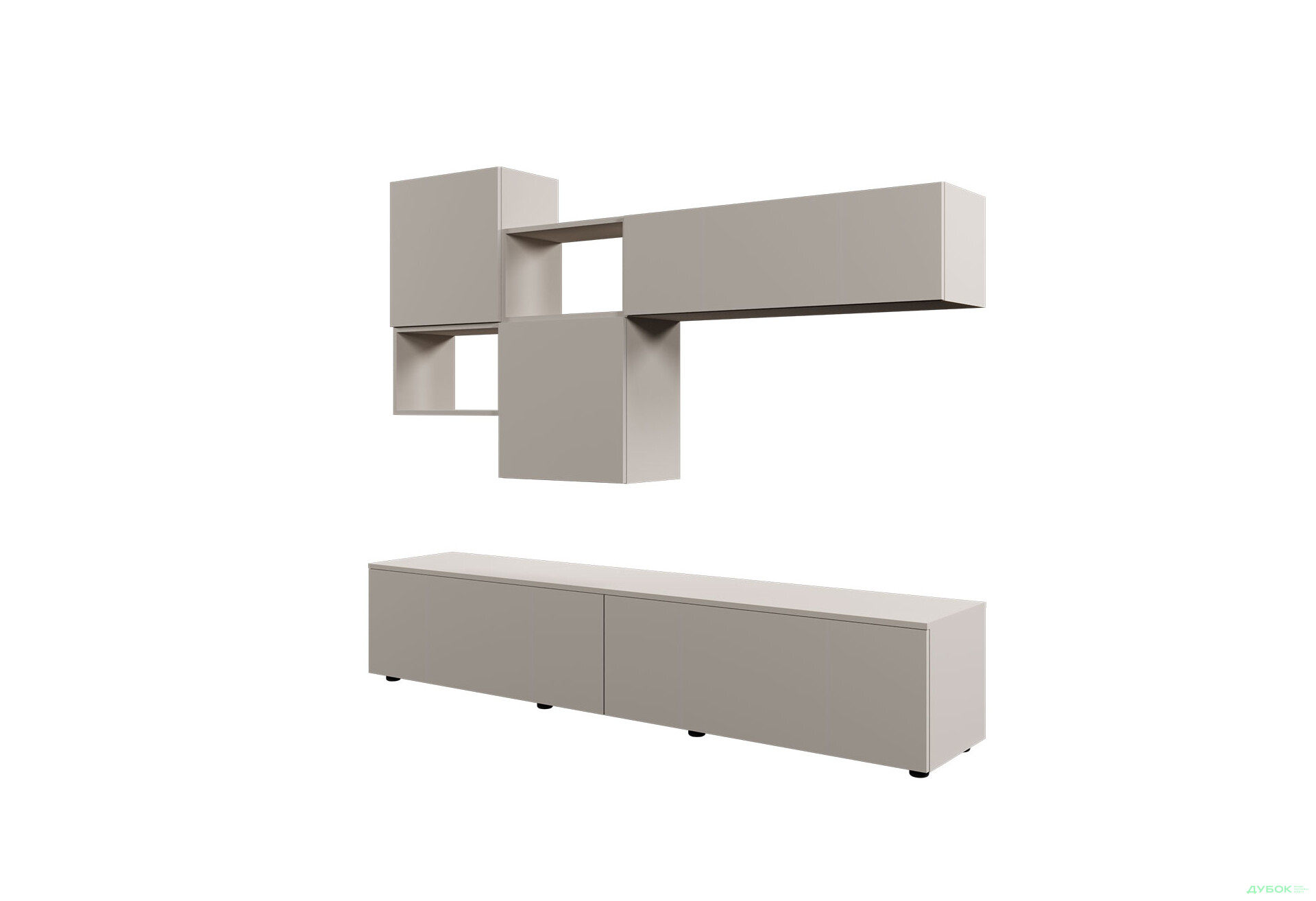 Зображення 2 - Вітальня Viant ВТ-9 з навісними полицями 180 см, кашемір