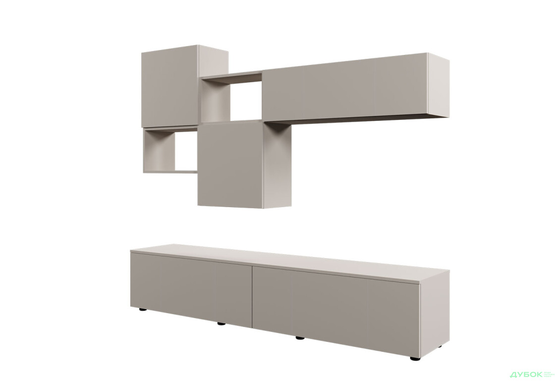 Зображення 2 - Вітальня Viant ВТ-9 з навісними полицями 180 см, кашемір