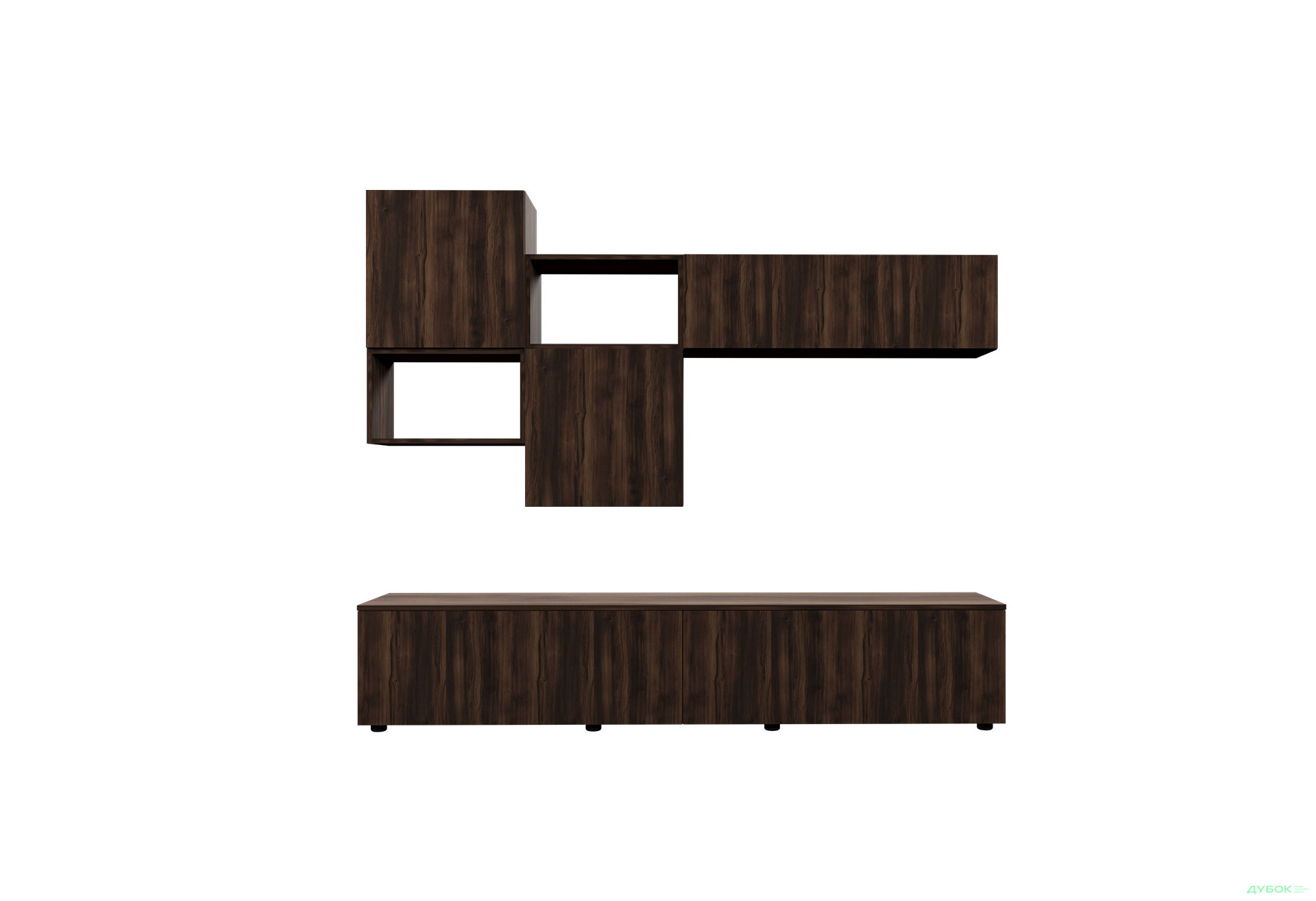 Зображення 3 - Вітальня Viant ВТ-9 з навісними полицями 180 см, рістретто