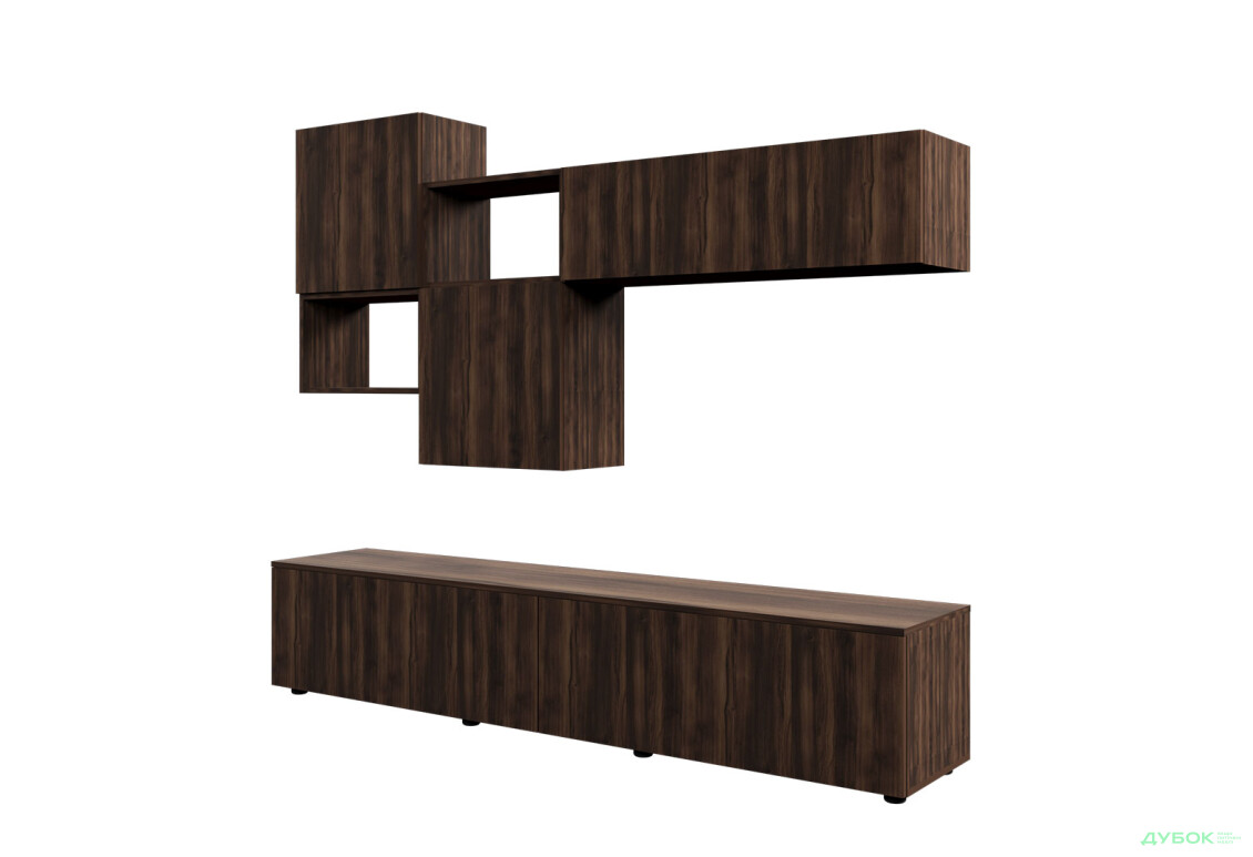 Зображення 2 - Вітальня Viant ВТ-9 з навісними полицями 180 см, рістретто