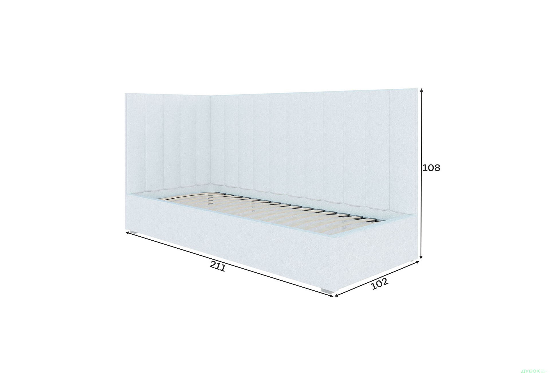 Зображення 4 - Ліжко Світ Меблів Саманта 4, 90х200 см із вкладом, Руно біле