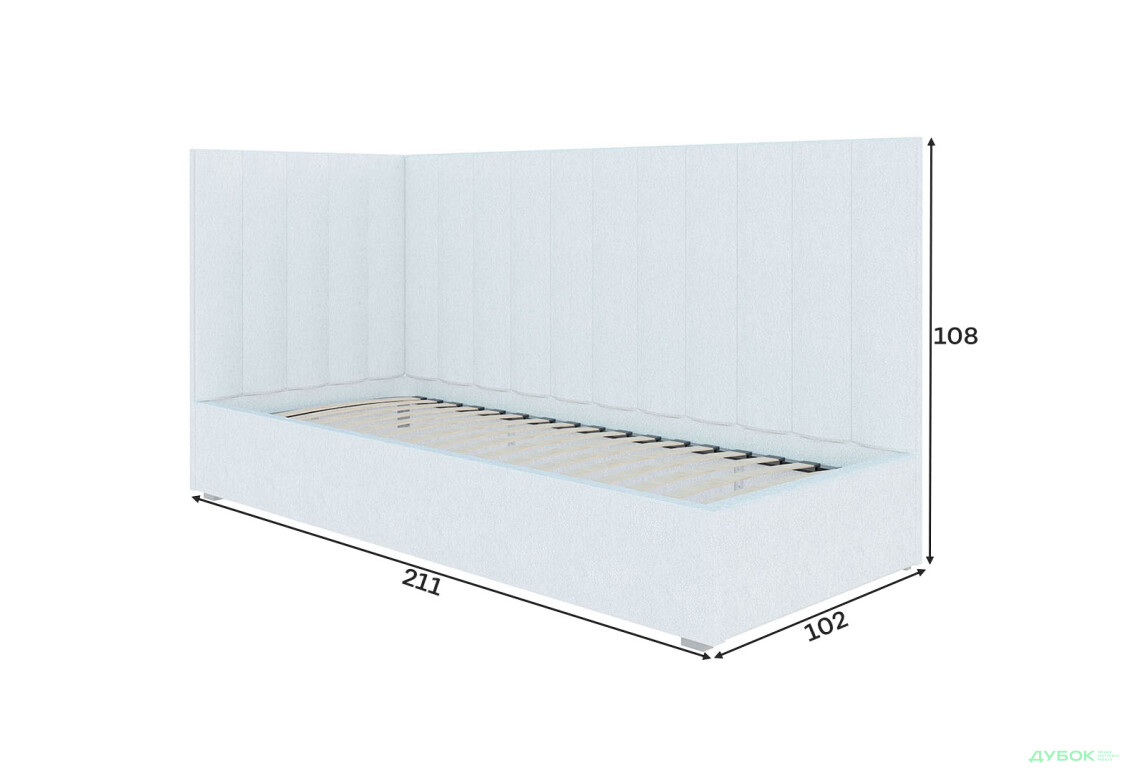 Зображення 4 - Ліжко Світ Меблів Саманта 4, 90х200 см із вкладом, Руно біле