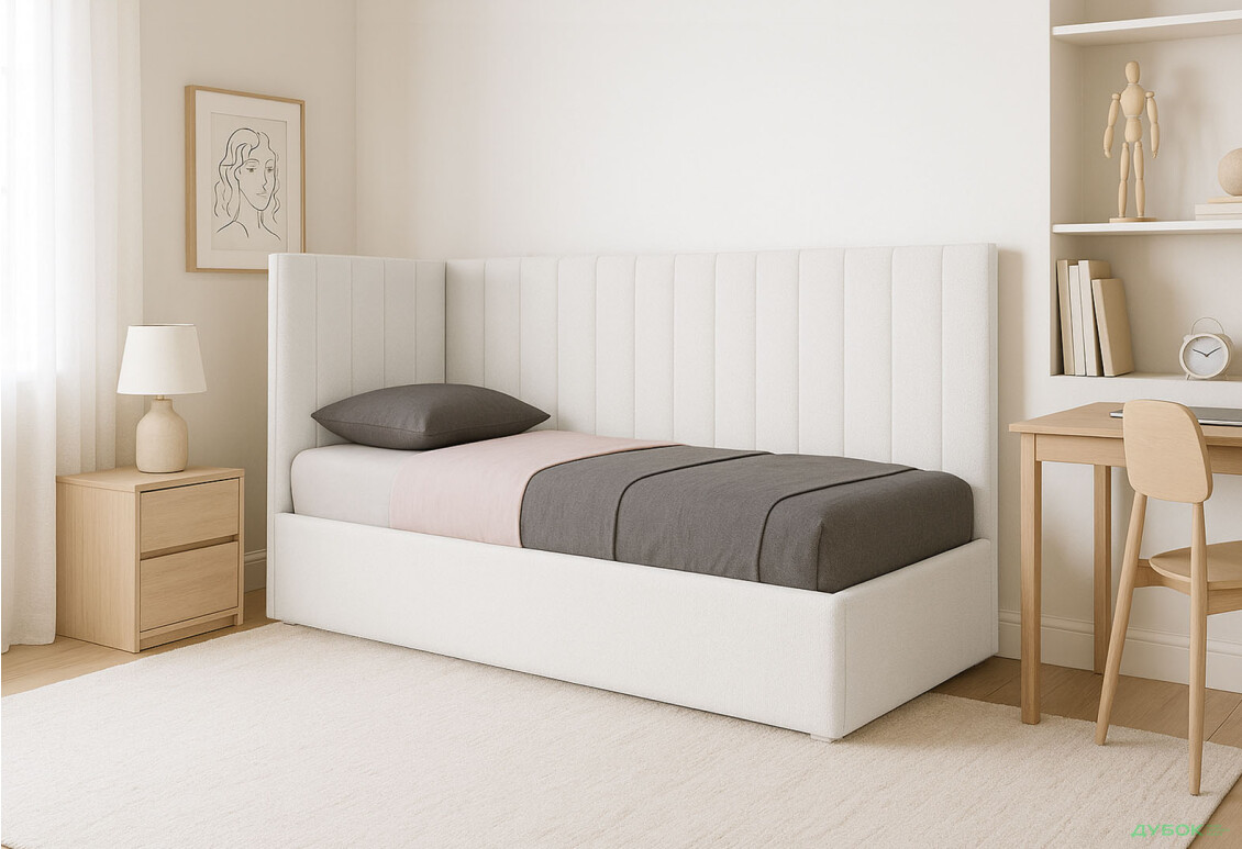 Зображення 2 - Ліжко Світ Меблів Саманта 4, 90х200 см із вкладом, Руно біле