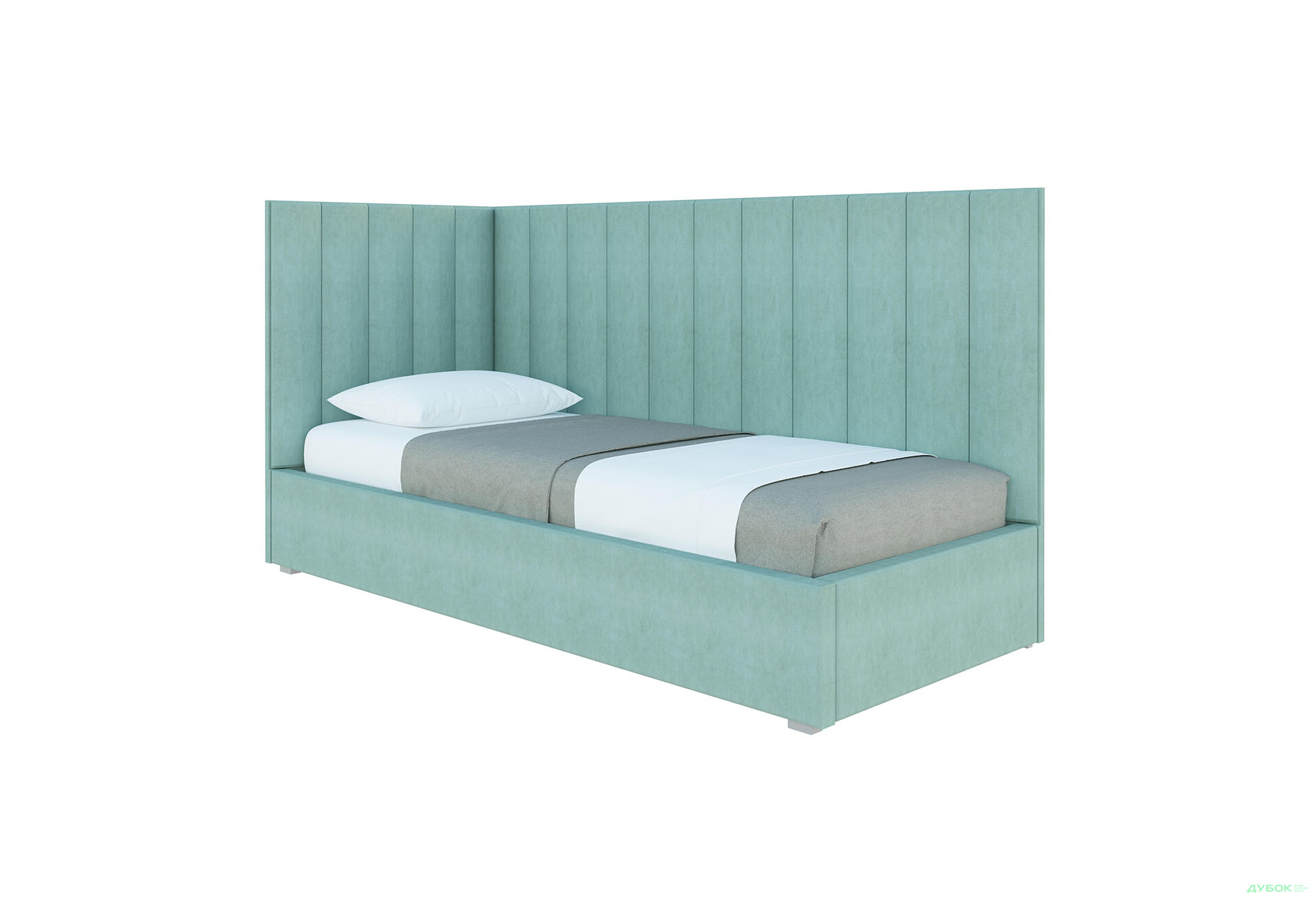 Зображення 1 - Ліжко Світ Меблів Саманта 4, 90х200 см із вкладом, велюр Багіра 15