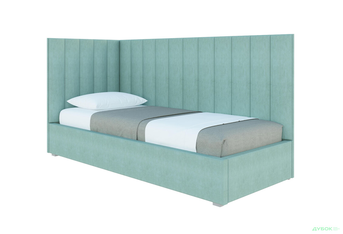 Ліжко Світ Меблів Саманта 4, 90х200 см із вкладом, велюр Багіра 15