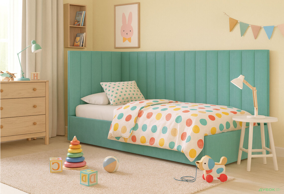 Зображення 4 - Ліжко Світ Меблів Саманта 4, 90х200 см із вкладом, велюр Багіра 15