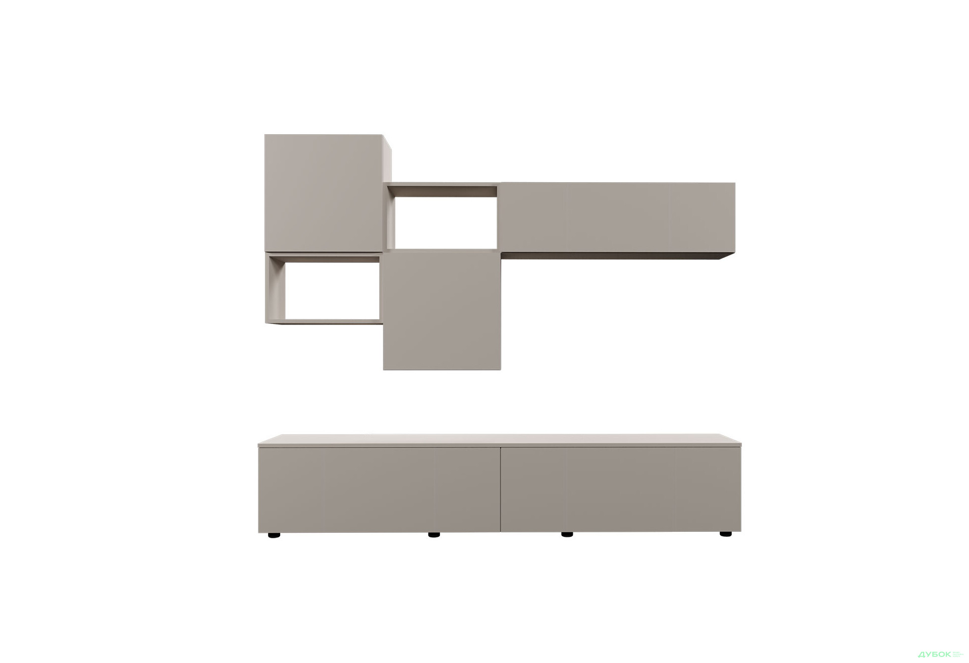 Зображення 3 - Вітальня Viant ВТ-9 з навісними полицями 200 см, кашемір