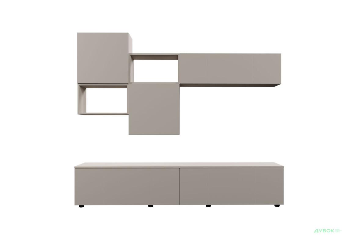 Зображення 3 - Вітальня Viant ВТ-9 з навісними полицями 200 см, кашемір