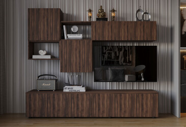 Гостиная Viant ВТ-9 с навесными полками 200 см, ристретто