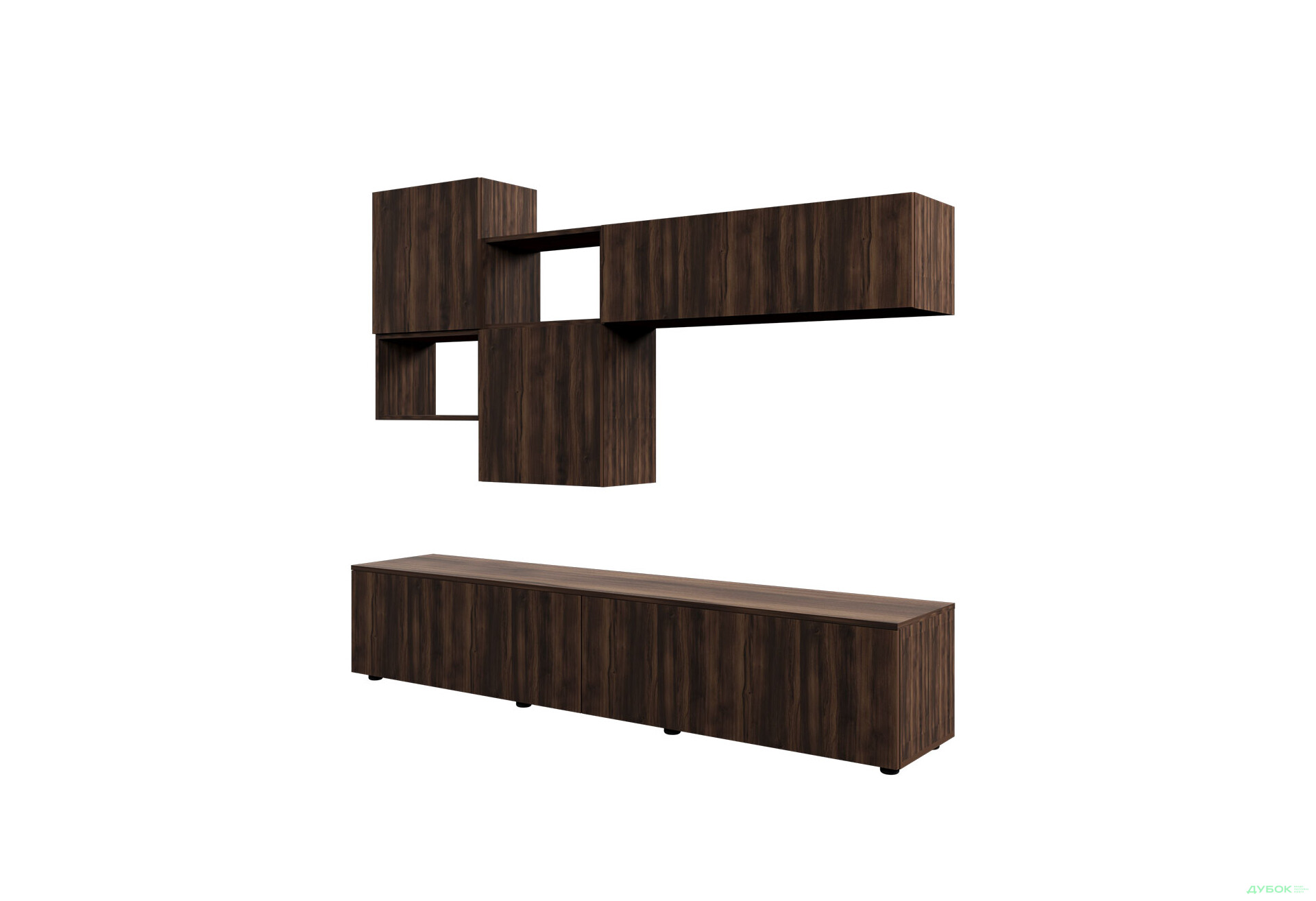 Зображення 2 - Вітальня Viant ВТ-9 з навісними полицями 200 см, рістретто