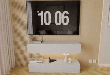 Вітальня Viant ВТ-10 з навісними полицями 120 см, кашемір