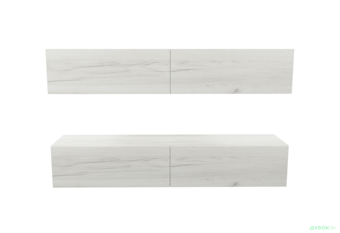 Изображение 2 - Гостиная Viant ВТ-10 с подвесными полками 120 см, дуб крафт белый