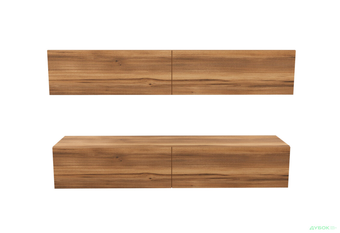 Зображення 3 - Вітальня Viant ВТ-10 з навісними полицями 140 см, бурштин