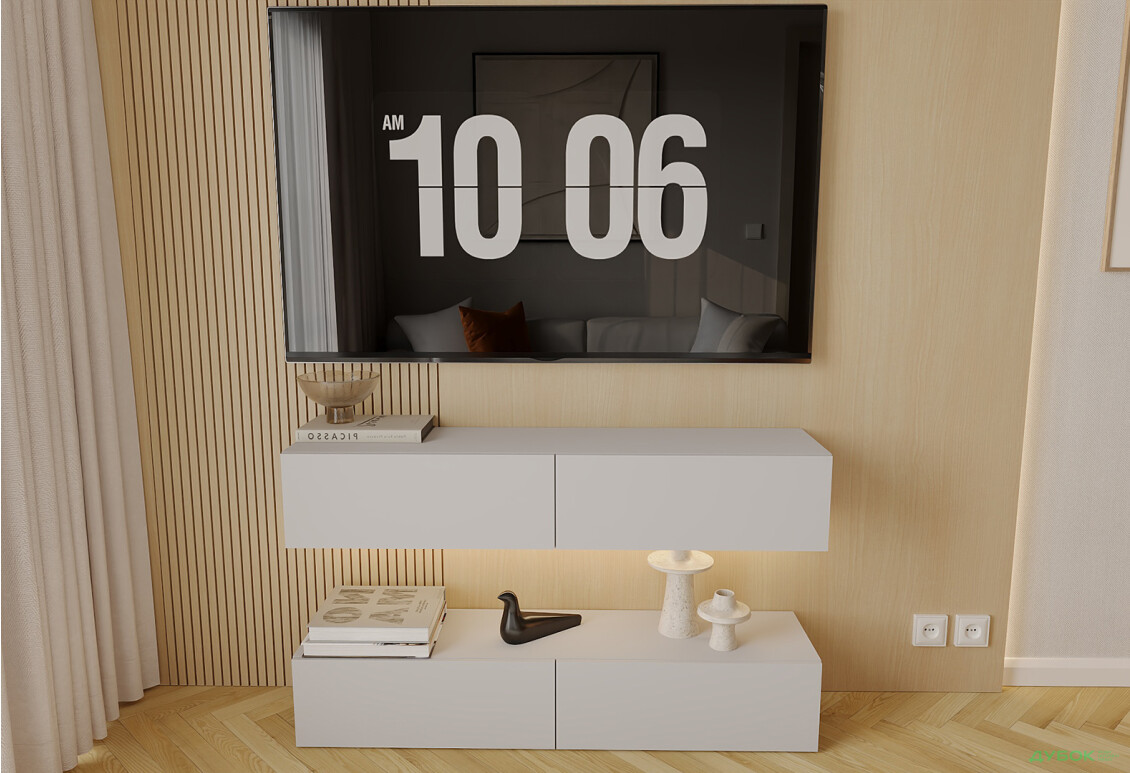 Вітальня Viant ВТ-10 з навісними полицями 140 см, кашемір