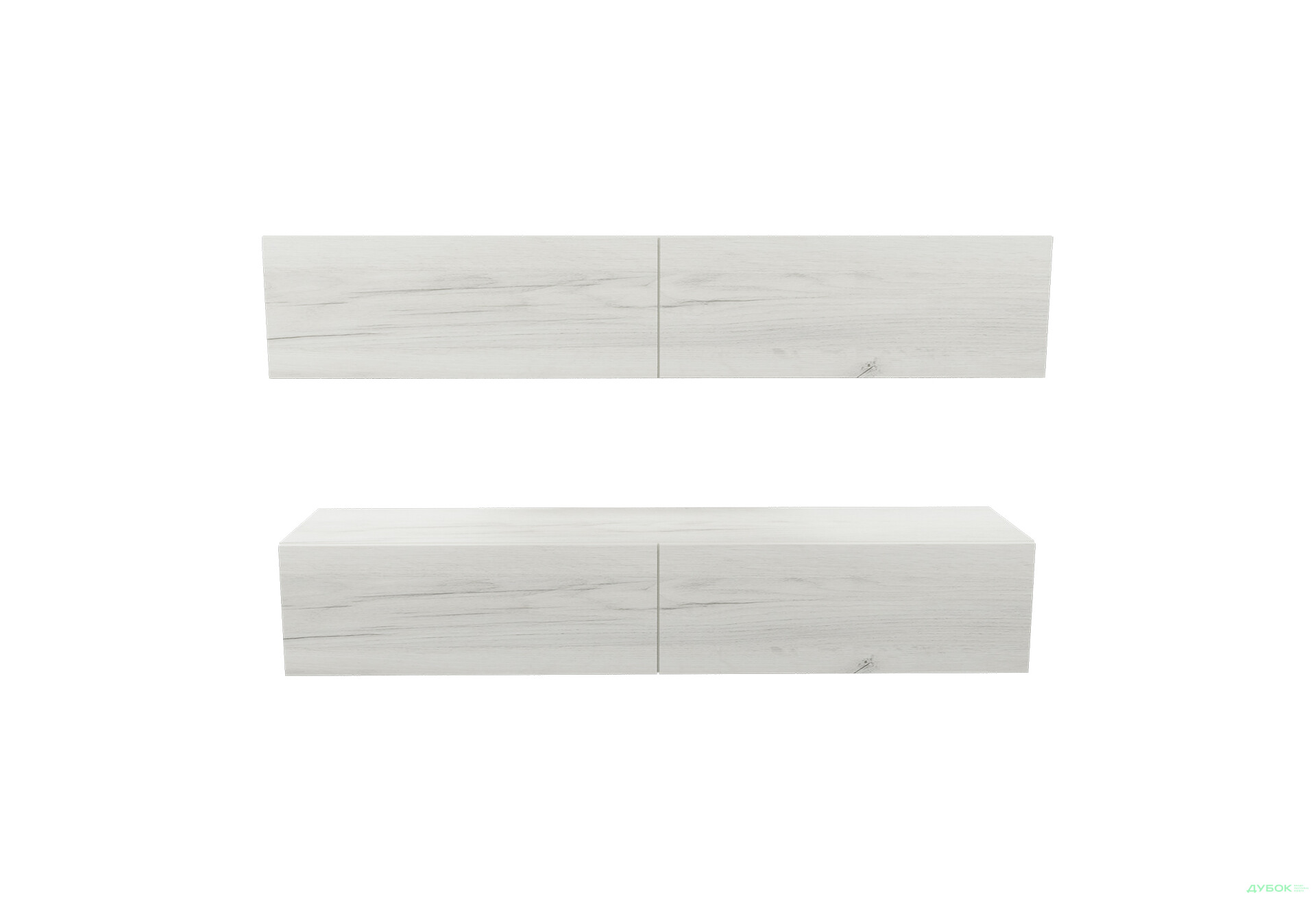 Изображение 2 - Гостиная Viant ВТ-10 с подвесными полками 140 см, дуб крафт белый