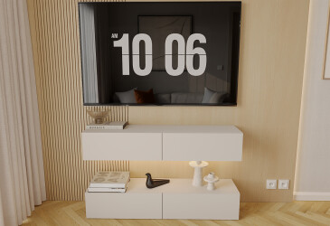 Вітальня Viant ВТ-10 з навісними полицями 140 см, сіра