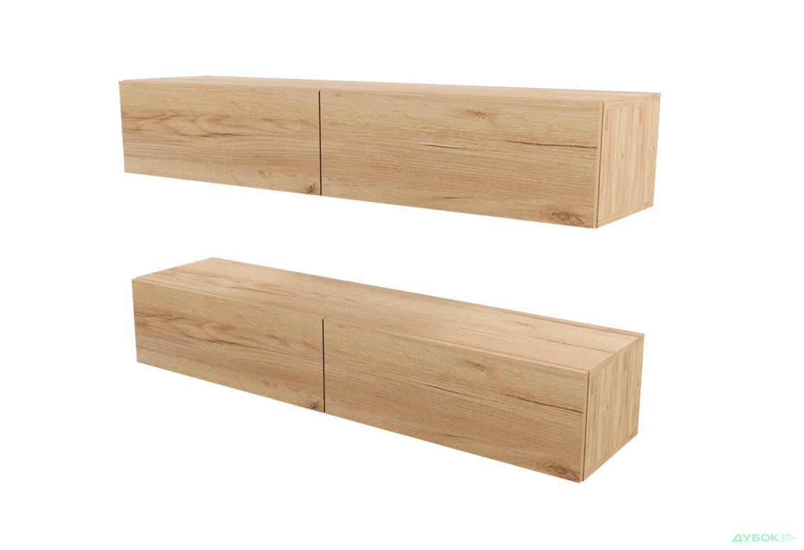 Зображення 3 - Вітальня Viant ВТ-10 з навісними полицями 140 см, дуб тахо