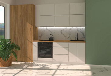 Кухня Миллениум / Millenium Premium 2.0 МироМарк Белый глянец, корп. белый