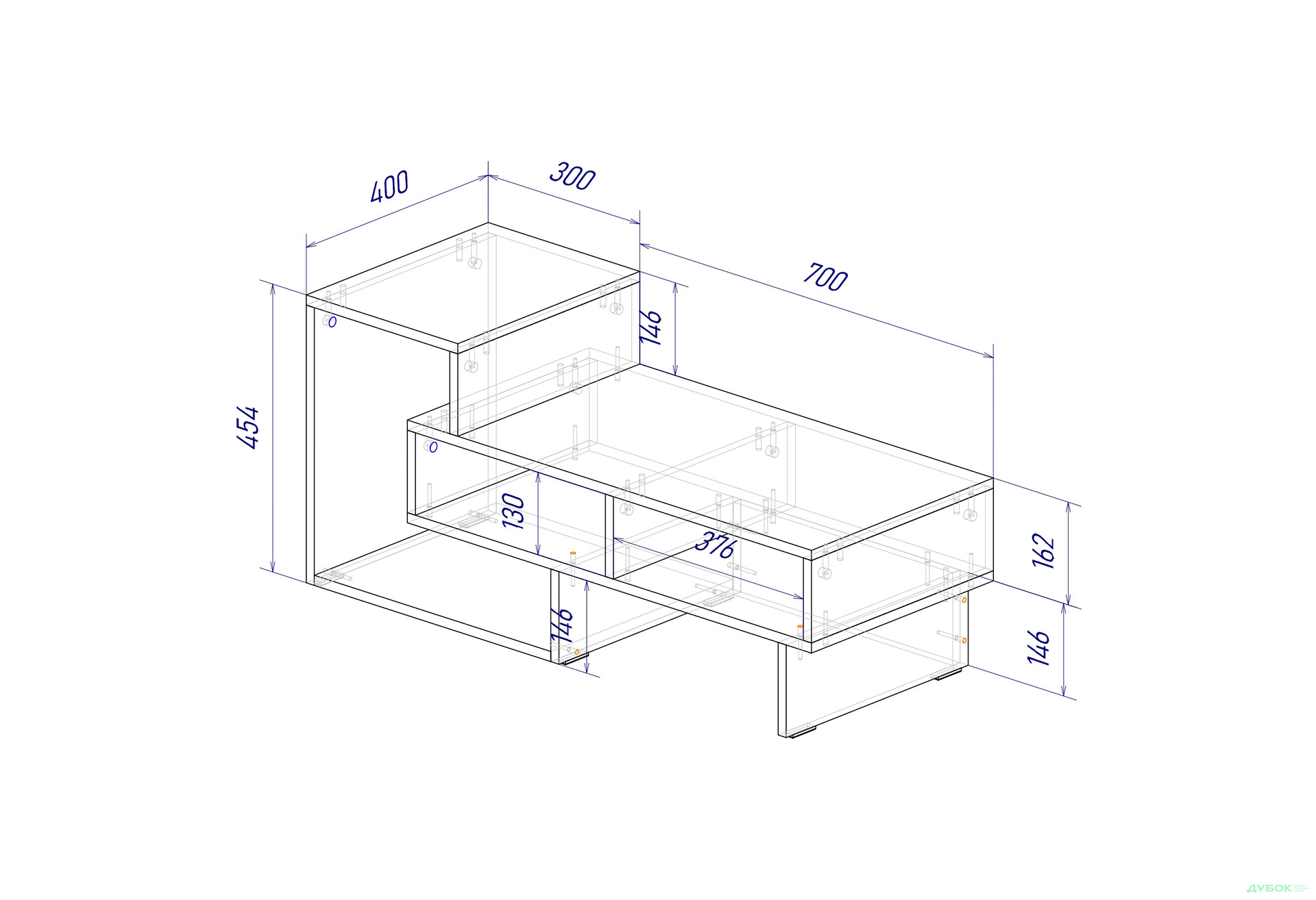 Зображення 5 - Вітальня Viant ВТ-11 100 см, рістретто