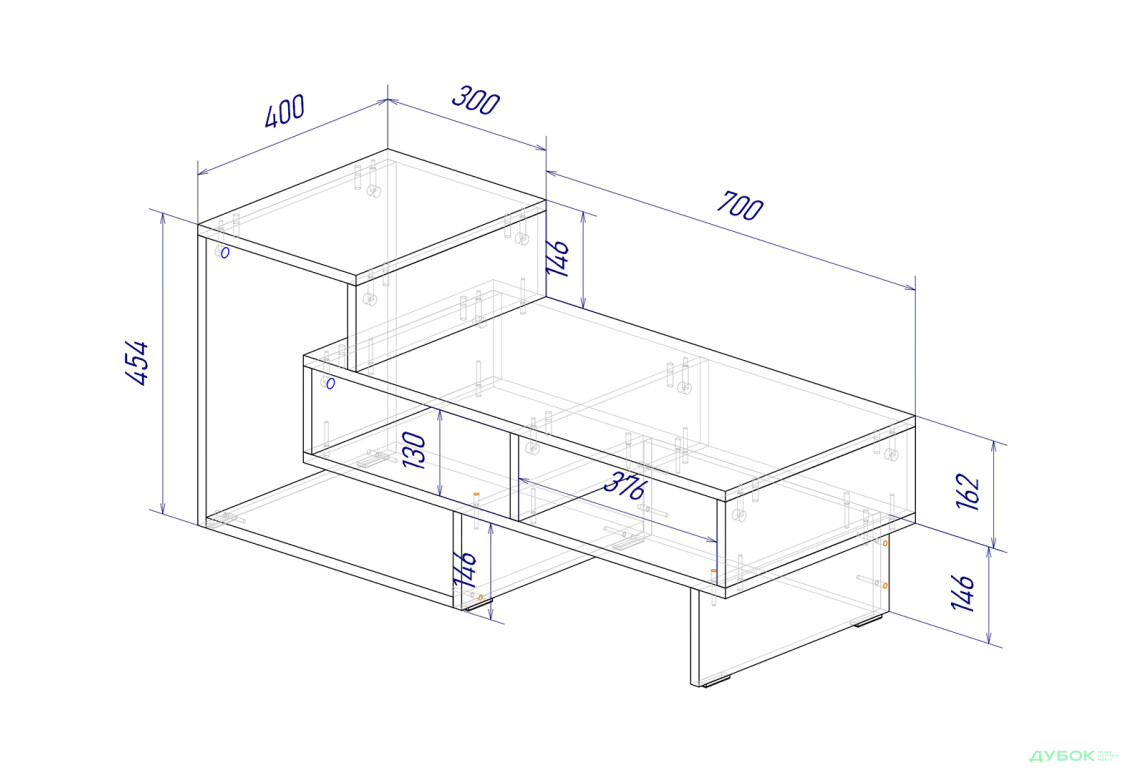 Зображення 5 - Вітальня Viant ВТ-11 100 см, рістретто