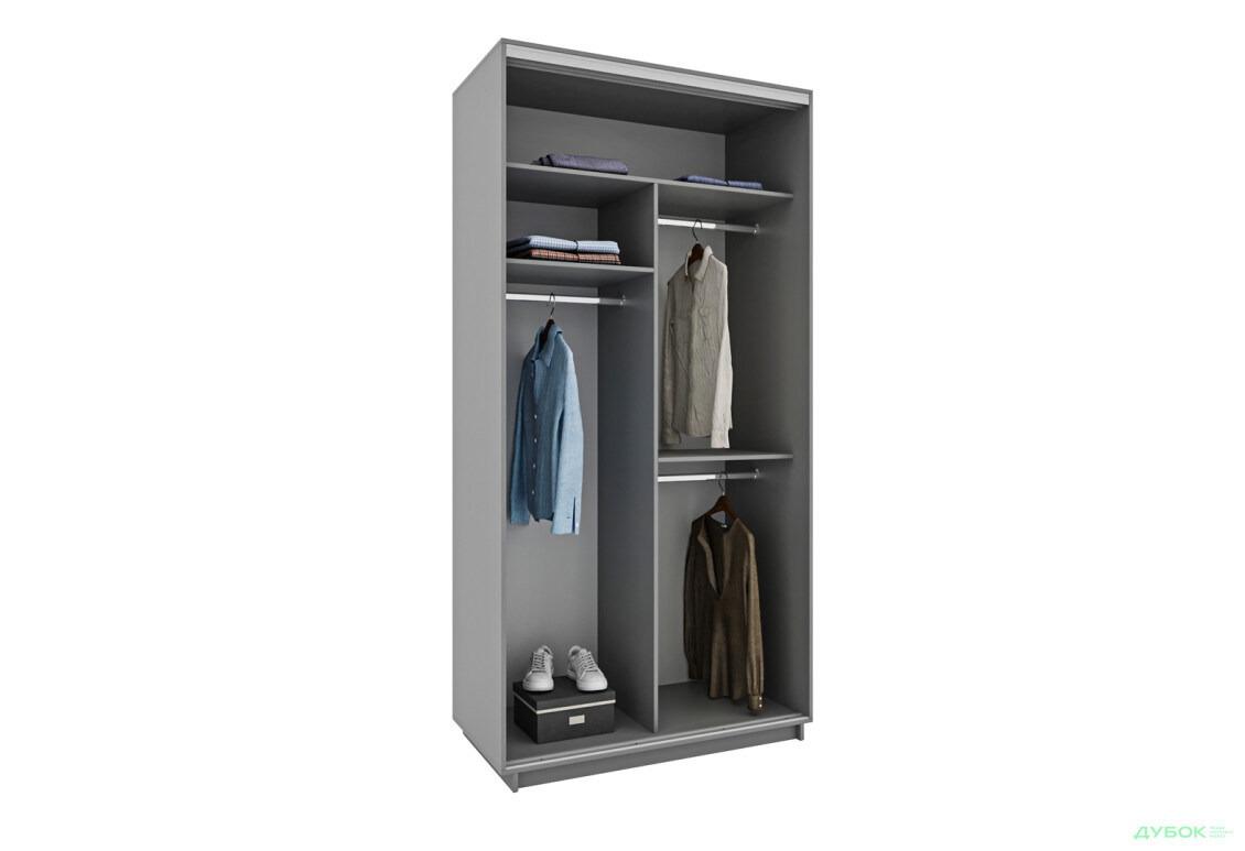 Зображення 2 - Шафа-купе Garant Практик №18 2-дверна 120 см дуб крафт білий