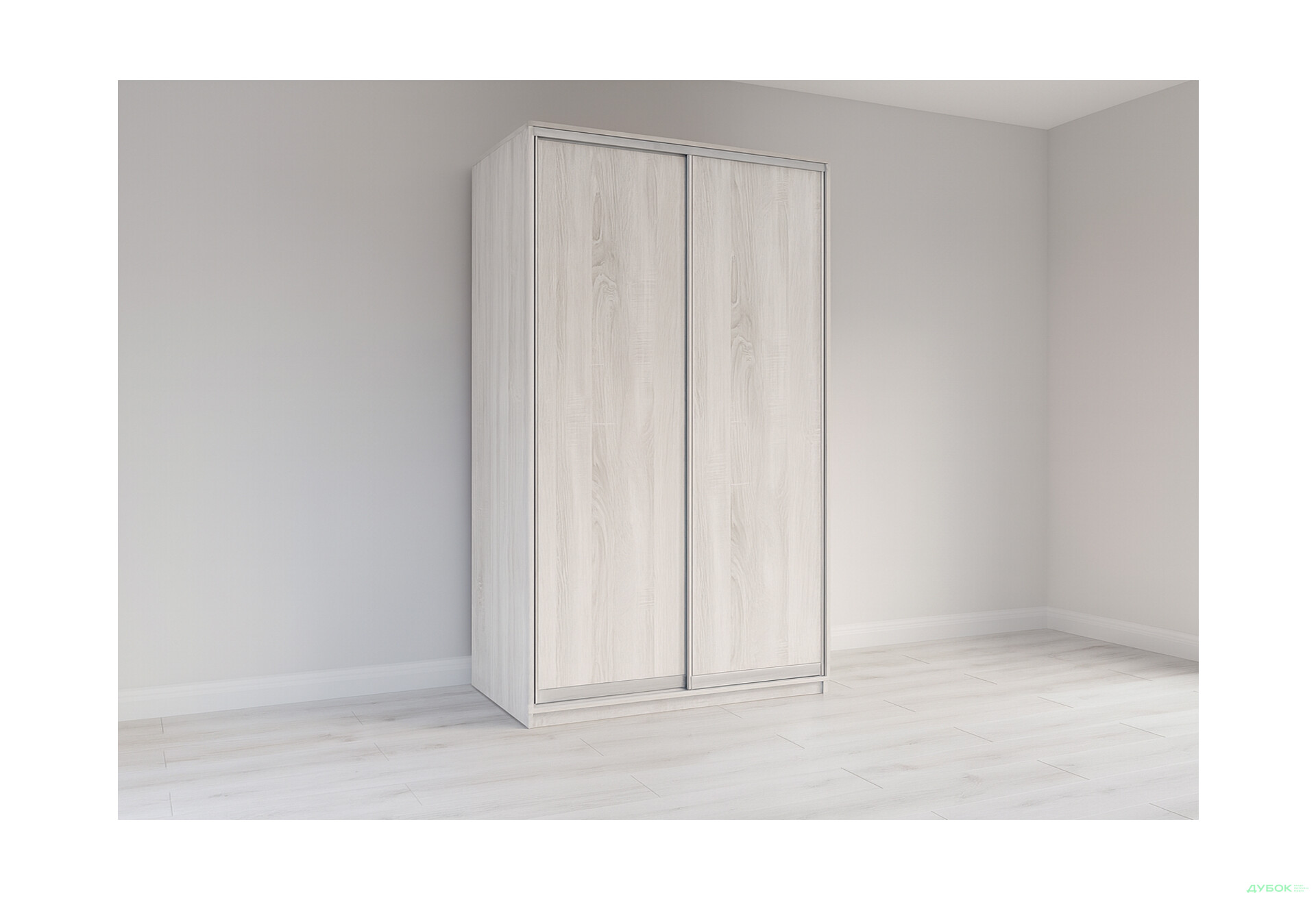 Зображення 1 - Шафа-купе Garant Практик №22 2-дверна 120 см дуб крафт білий