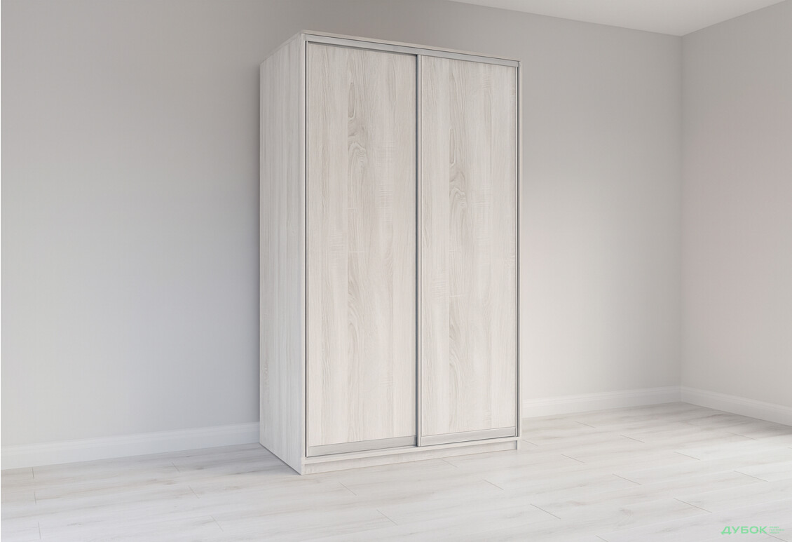 Шафа-купе Garant Практик №22 2-дверна 120 см дуб крафт білий