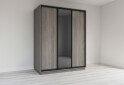 Зображення 1 - Шафа-купе Garant Практик №135 3-дверна з дзеркалом 260 см дуб крафт сірий