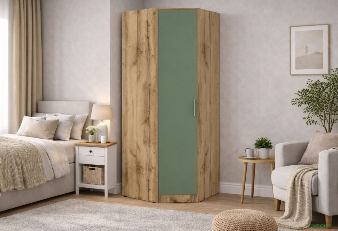 Зображення 2 - Шафа Київський стандарт МВ-4 кутова 1-дверна 75x45x220 см