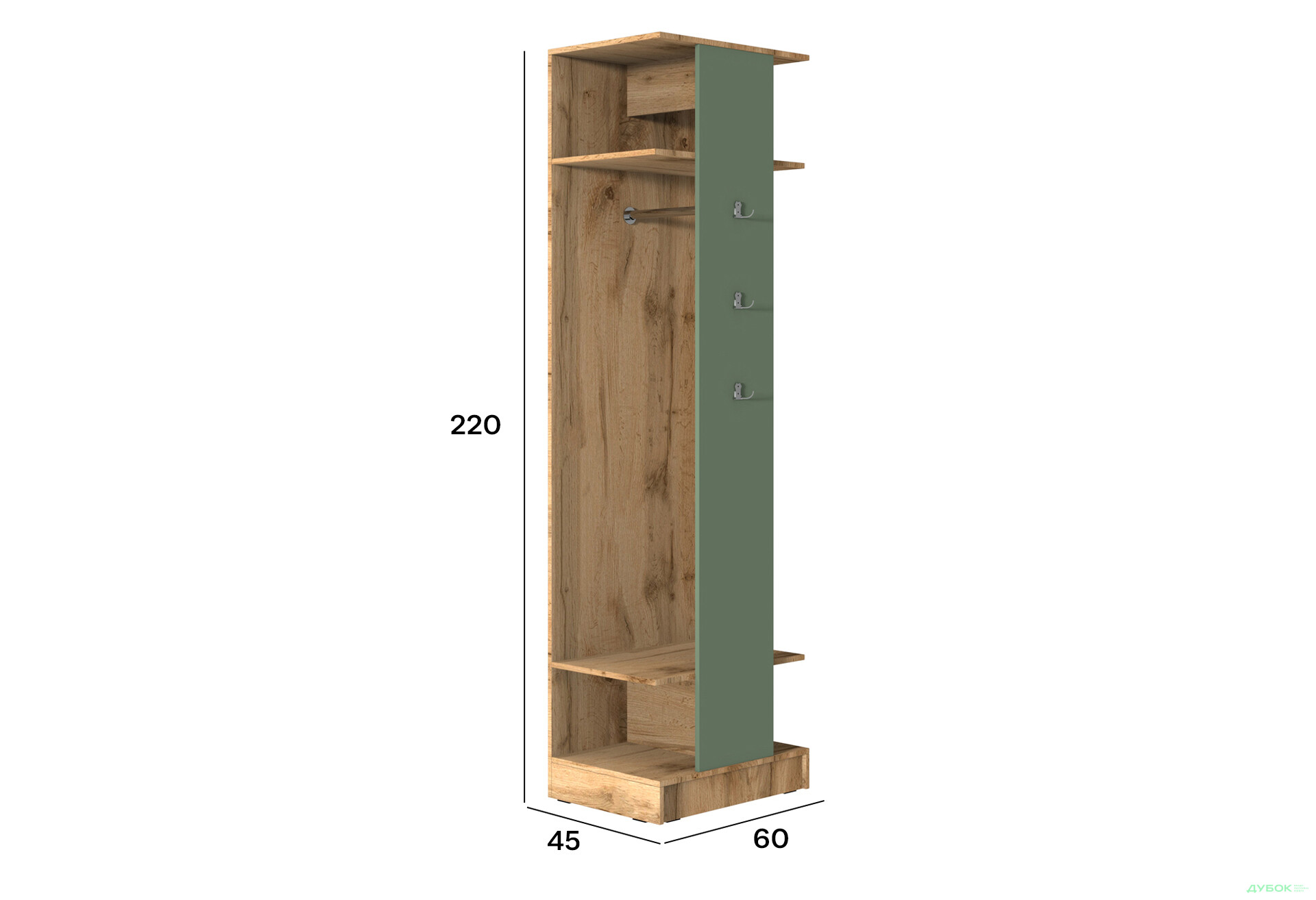 Изображение 7 - Вешалка для одежды Киевский стандарт МВ-10 с полками и штангой 60x45x220 см