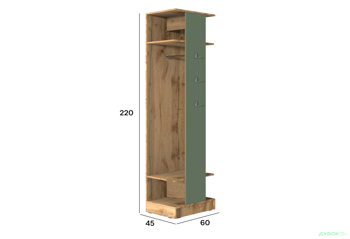 Изображение 7 - Вешалка для одежды Киевский стандарт МВ-10 с полками и штангой 60x45x220 см