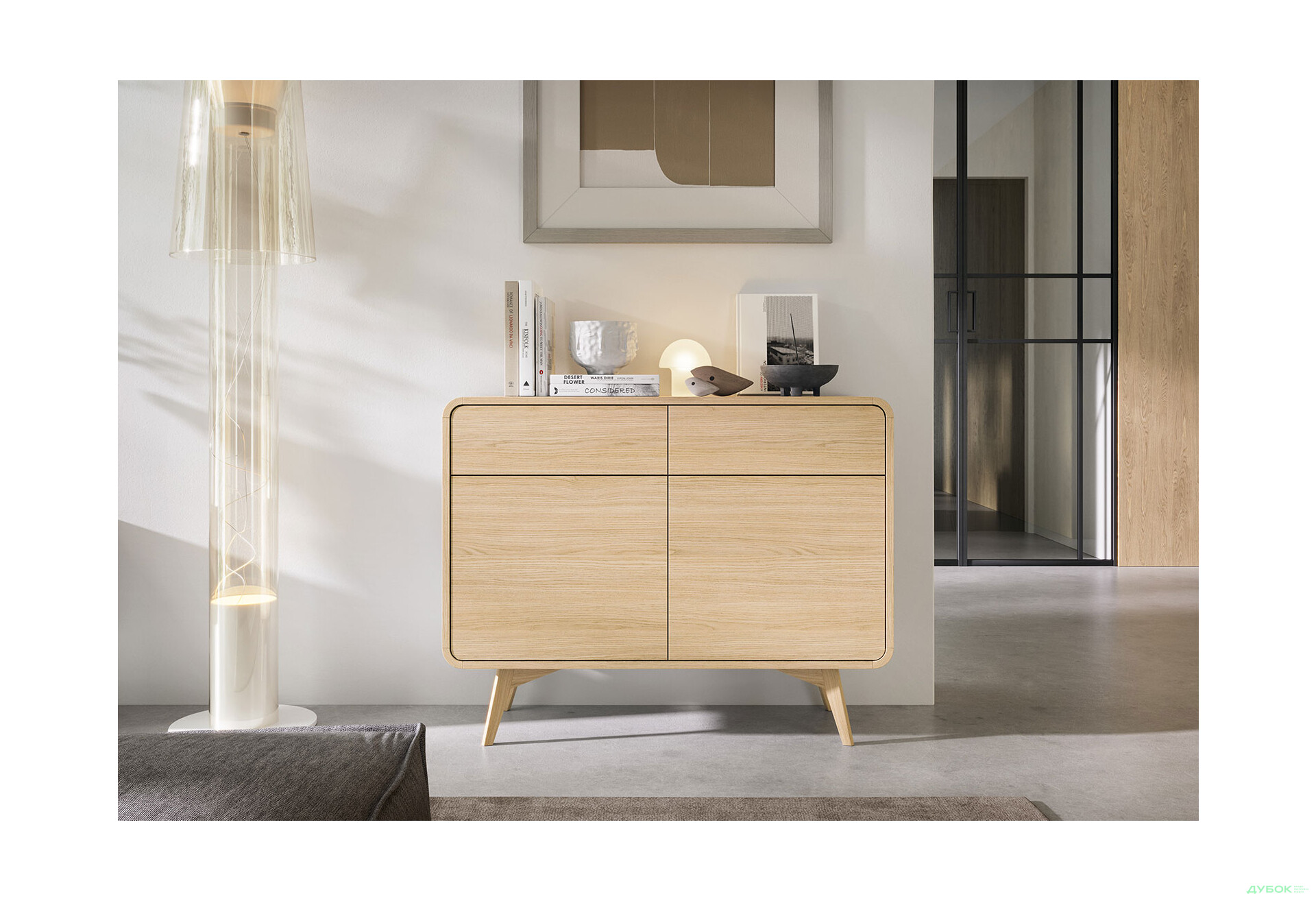 Изображение 2 - Комод Kredens furniture Helion / Гелион KSZ108 с 2 ящиками и дверками 108 см, дуб виченза