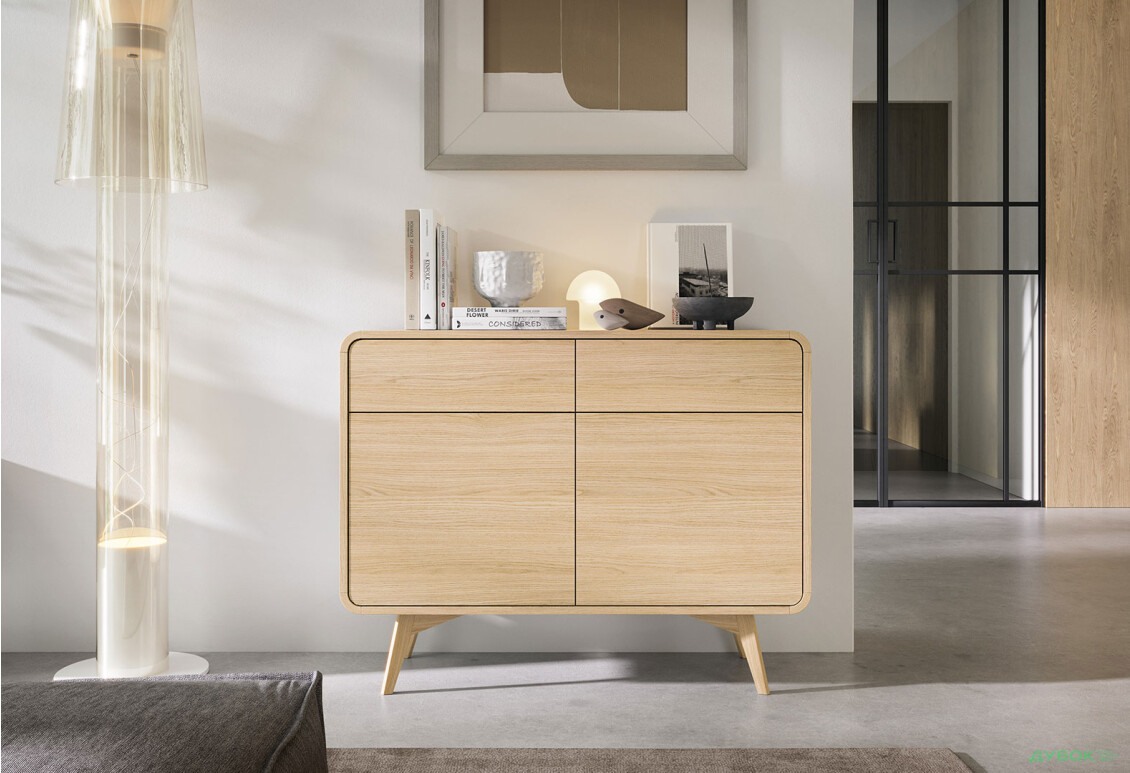 Изображение 2 - Комод Kredens furniture Helion / Гелион KSZ108 с 2 ящиками и дверками 108 см, дуб виченза