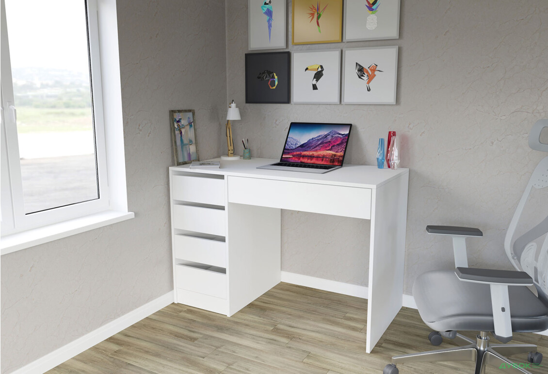 Изображение 2 - Письменный стол Профи L с ящиками Белый Garant