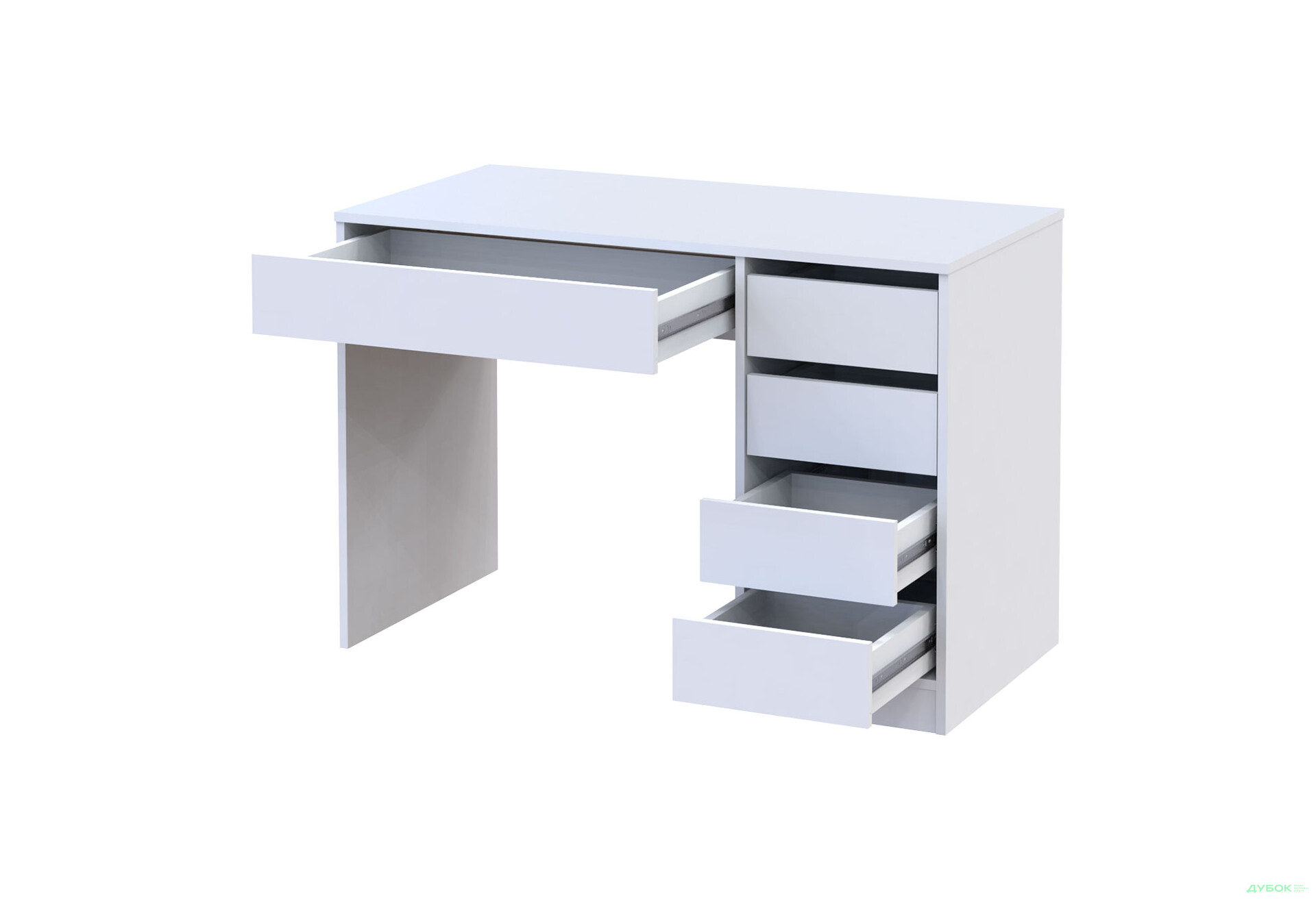 Зображення 6 - Письмовий стіл Профі R з шухлядами Білий Garant