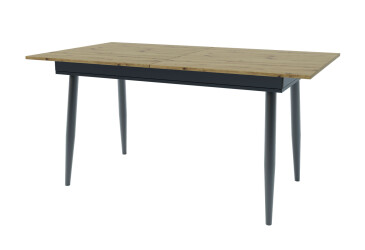 Стол обеденный Сити раскладной 150х85 дуб артизан / антрацит Garant