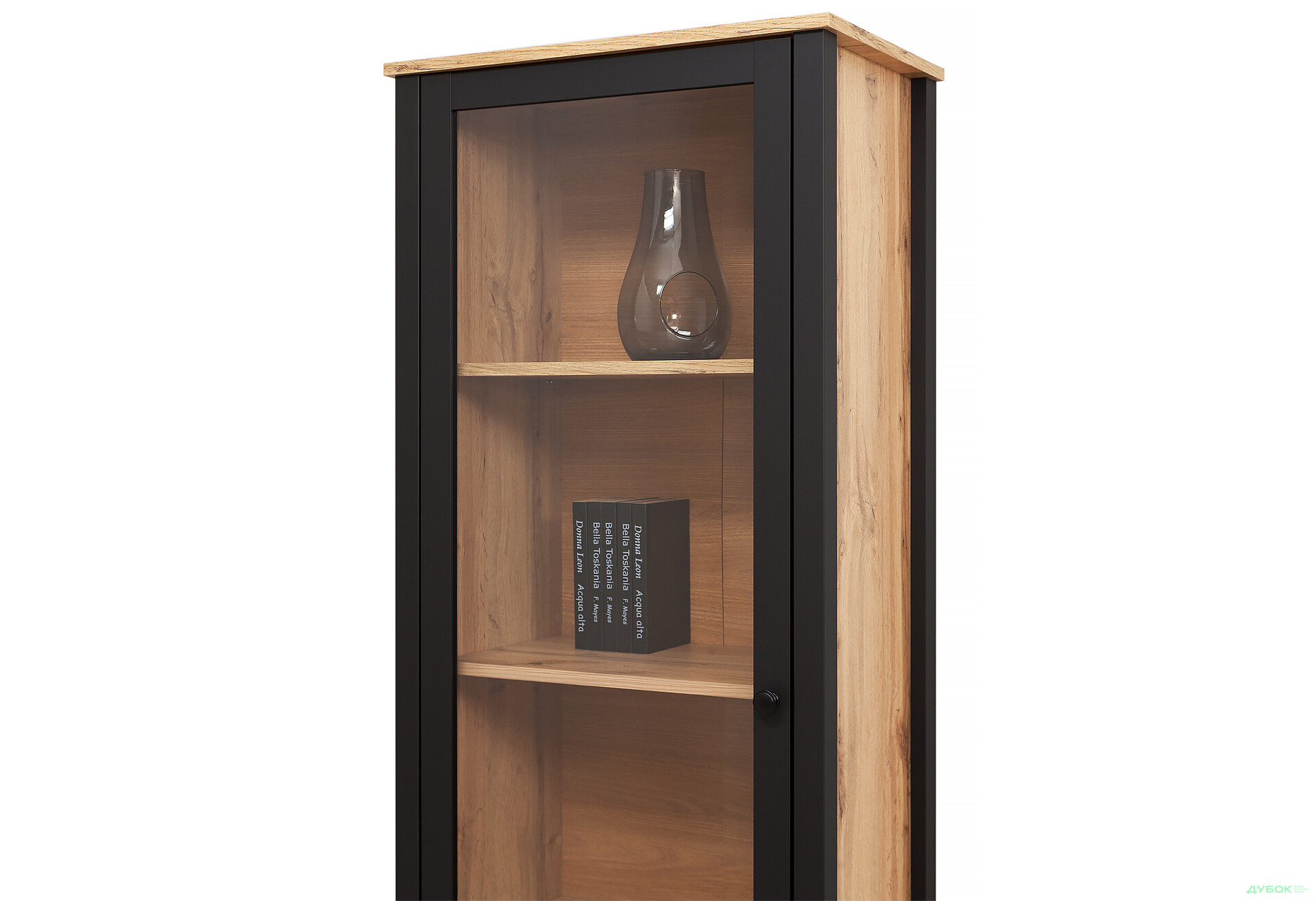 Изображение 3 - Витрина Kredens furniture Loft / Лофт 1w1s однодверная 61 см, дуб вотан / черный