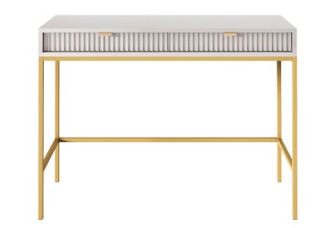 Туалетный столик Kredens furniture Nova / Новая T104 с ящиками 104 см, золото / серый