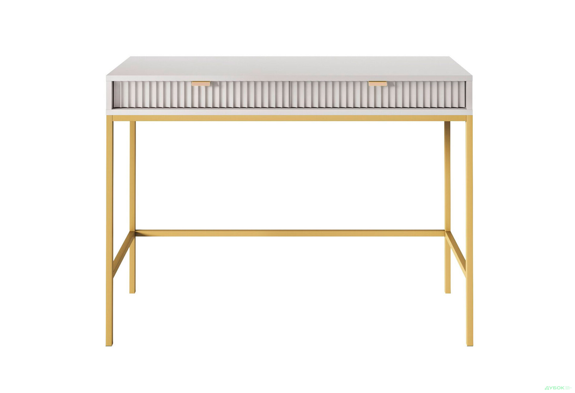 Изображение 1 - Туалетный столик Kredens furniture Nova / Новая T104 с ящиками 104 см, золото / серый