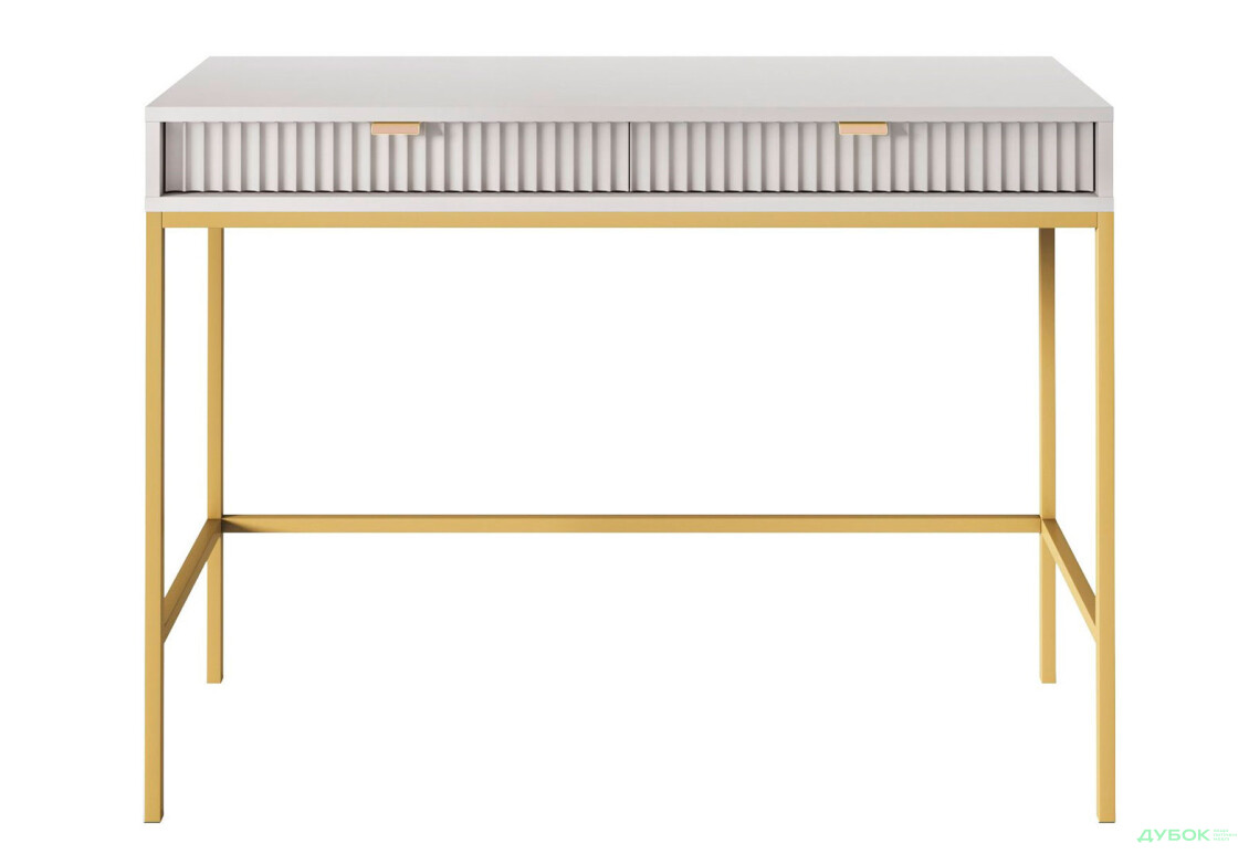 Туалетный столик Kredens furniture Nova / Новая T104 с ящиками 104 см, золото / серый