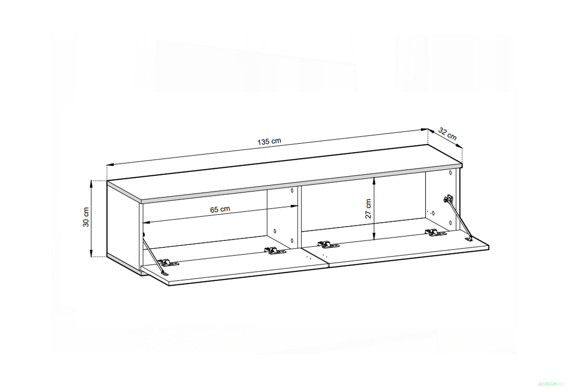 Изображение 3 - Тумба под телевизор Kredens furniture Oro / Оро RTV 135 МДФ с дверцами 135 см, бежевая
