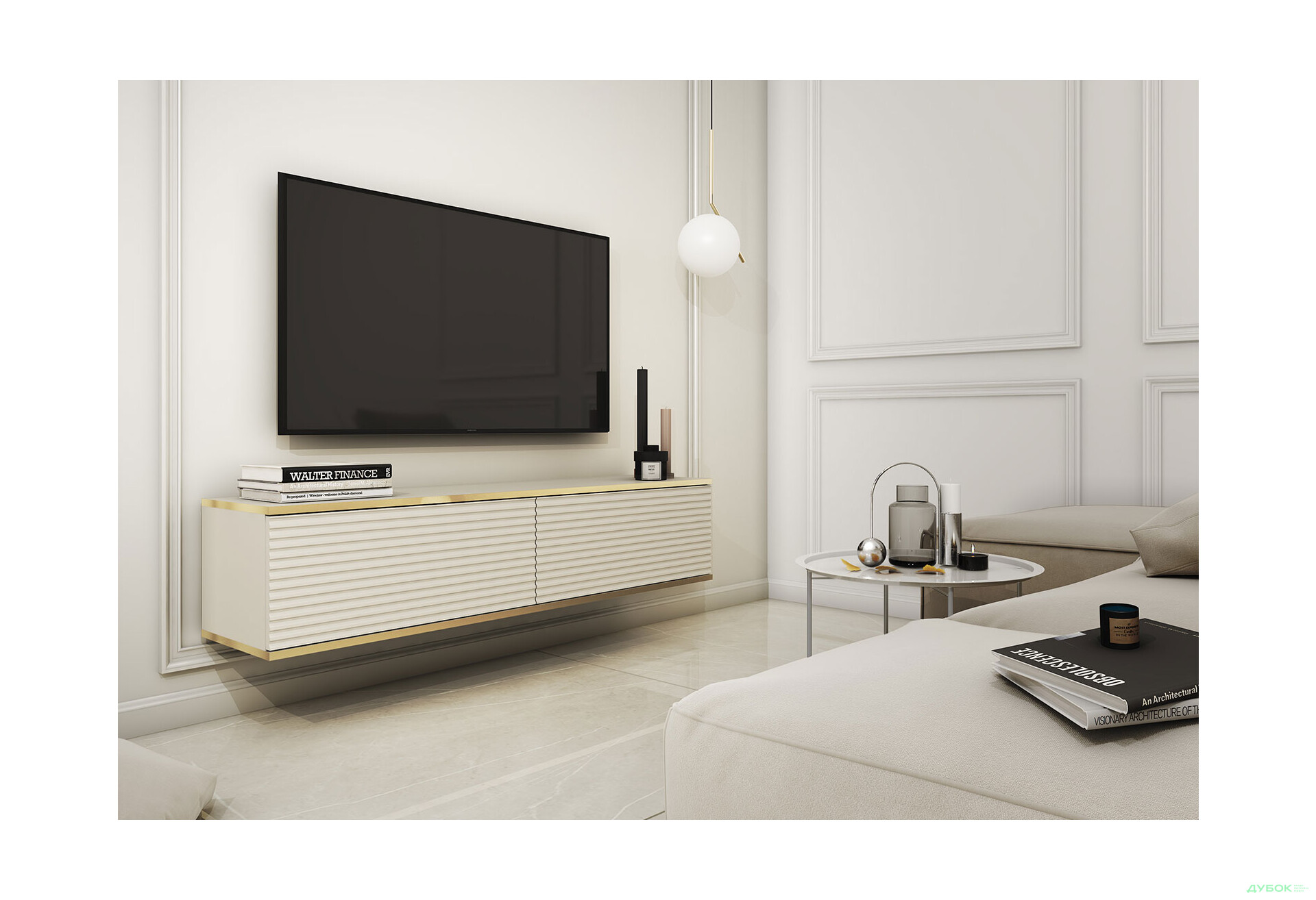 Изображение 2 - Тумба под телевизор Kredens furniture Oro / Оро RTV 135 МДФ с дверцами 135 см, бежевая