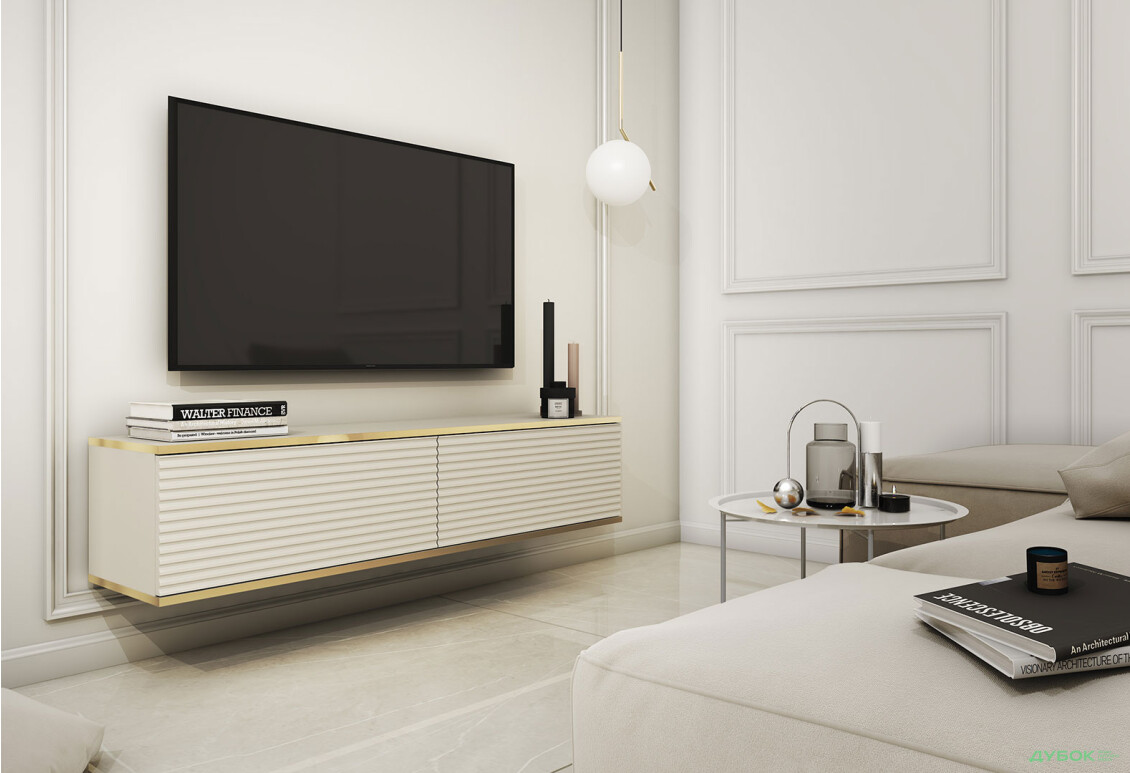 Изображение 2 - Тумба под телевизор Kredens furniture Oro / Оро RTV 135 МДФ с дверцами 135 см, бежевая