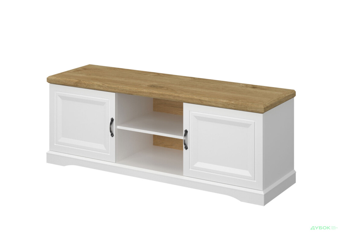 Тумба под ТВ Kredens furniture Riva / Рива 2d с дверцей и полками 149,6 см, белый / дуб харбор