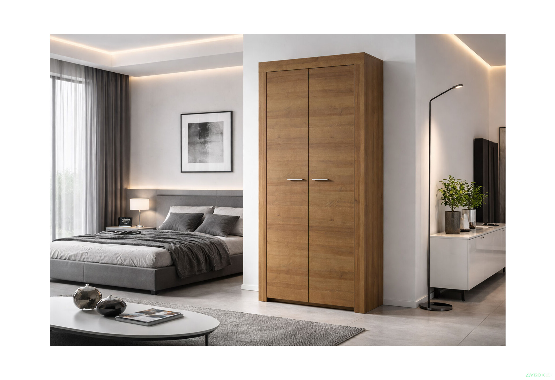 Изображение 2 - Шкаф Kredens furniture Sky / Скай SSZ110 двухдверный 110 см, дуб ривьера